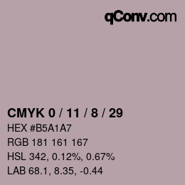 Color code: CMYK 0 / 11 / 8 / 29 | qconv.com