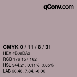 Color code: CMYK 0 / 11 / 8 / 31 | qconv.com