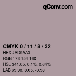 Color code: CMYK 0 / 11 / 8 / 32 | qconv.com