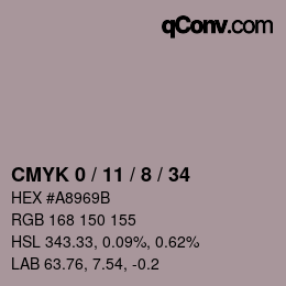 Color code: CMYK 0 / 11 / 8 / 34 | qconv.com