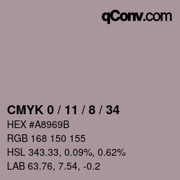 Color code: CMYK 0 / 11 / 8 / 34 | qconv.com