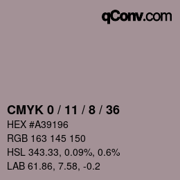 Color code: CMYK 0 / 11 / 8 / 36 | qconv.com
