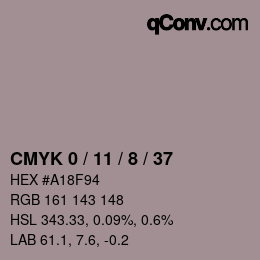 Color code: CMYK 0 / 11 / 8 / 37 | qconv.com