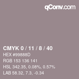 Color code: CMYK 0 / 11 / 8 / 40 | qconv.com