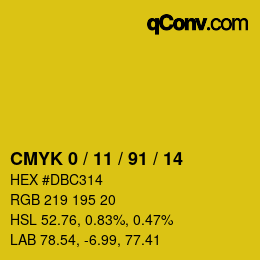 Color code: CMYK 0 / 11 / 91 / 14 | qconv.com