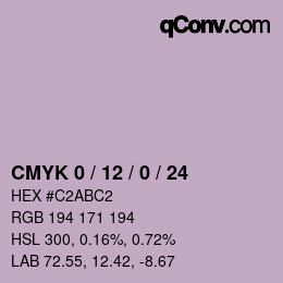 Color code: CMYK 0 / 12 / 0 / 24 | qconv.com