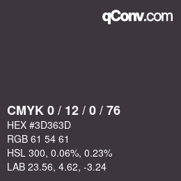 Color code: CMYK 0 / 12 / 0 / 76 | qconv.com