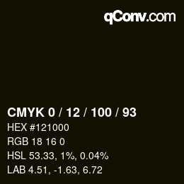 Color code: CMYK 0 / 12 / 100 / 93 | qconv.com