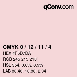 Color code: CMYK 0 / 12 / 11 / 4 | qconv.com