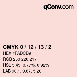 颜色代码: CMYK 0 / 12 / 13 / 2 | qconv.com