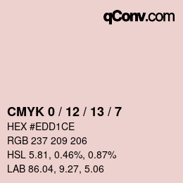 カラーコード: CMYK 0 / 12 / 13 / 7 | qconv.com