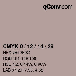 Code couleur: CMYK 0 / 12 / 14 / 29 | qconv.com