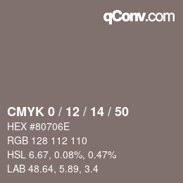 Color code: CMYK 0 / 12 / 14 / 50 | qconv.com
