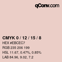 Código de color: CMYK 0 / 12 / 15 / 8 | qconv.com