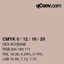 颜色代码: CMYK 0 / 12 / 16 / 20 | qconv.com