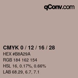 カラーコード: CMYK 0 / 12 / 16 / 28 | qconv.com