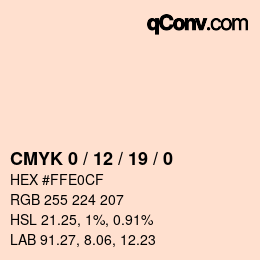 Color code: CMYK 0 / 12 / 19 / 0 | qconv.com