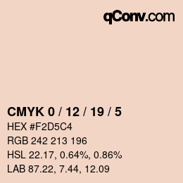 Color code: CMYK 0 / 12 / 19 / 5 | qconv.com