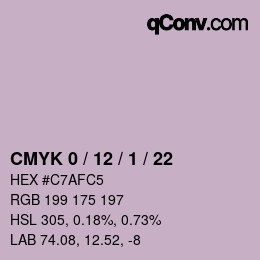カラーコード: CMYK 0 / 12 / 1 / 22 | qconv.com