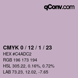 Color code: CMYK 0 / 12 / 1 / 23 | qconv.com