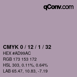 カラーコード: CMYK 0 / 12 / 1 / 32 | qconv.com