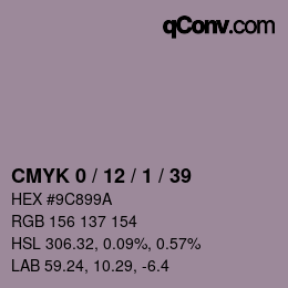 Color code: CMYK 0 / 12 / 1 / 39 | qconv.com