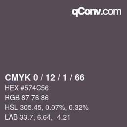 Color code: CMYK 0 / 12 / 1 / 66 | qconv.com