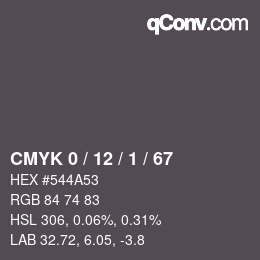Color code: CMYK 0 / 12 / 1 / 67 | qconv.com