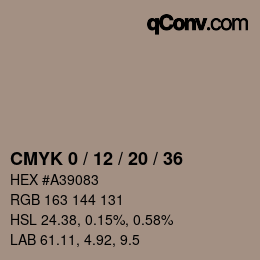 颜色代码: CMYK 0 / 12 / 20 / 36 | qconv.com