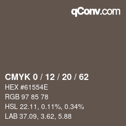 Color code: CMYK 0 / 12 / 20 / 62 | qconv.com