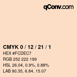 Color code: CMYK 0 / 12 / 21 / 1 | qconv.com