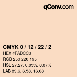 Color code: CMYK 0 / 12 / 22 / 2 | qconv.com
