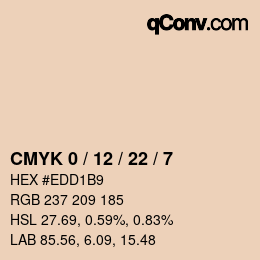 Color code: CMYK 0 / 12 / 22 / 7 | qconv.com