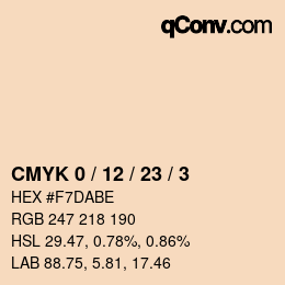 Color code: CMYK 0 / 12 / 23 / 3 | qconv.com