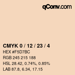 颜色代码: CMYK 0 / 12 / 23 / 4 | qconv.com