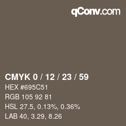 Color code: CMYK 0 / 12 / 23 / 59 | qconv.com