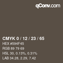 Color code: CMYK 0 / 12 / 23 / 65 | qconv.com