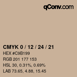 Color code: CMYK 0 / 12 / 24 / 21 | qconv.com