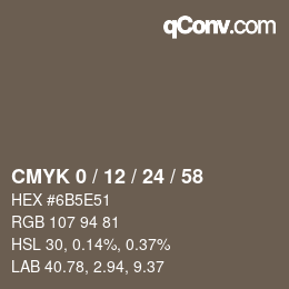 Color code: CMYK 0 / 12 / 24 / 58 | qconv.com