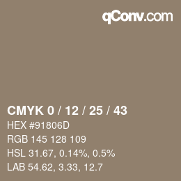 Color code: CMYK 0 / 12 / 25 / 43 | qconv.com