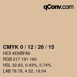 Color code: CMYK 0 / 12 / 26 / 15 | qconv.com