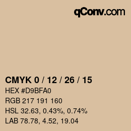 Color code: CMYK 0 / 12 / 26 / 15 | qconv.com