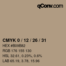 Color code: CMYK 0 / 12 / 26 / 31 | qconv.com