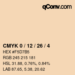 颜色代码: CMYK 0 / 12 / 26 / 4 | qconv.com