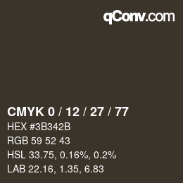 颜色代码: CMYK 0 / 12 / 27 / 77 | qconv.com
