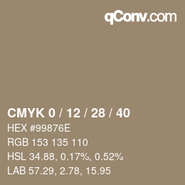 Color code: CMYK 0 / 12 / 28 / 40 | qconv.com