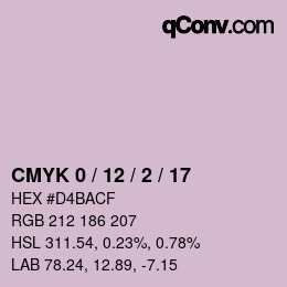 颜色代码: CMYK 0 / 12 / 2 / 17 | qconv.com