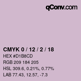 Color code: CMYK 0 / 12 / 2 / 18 | qconv.com