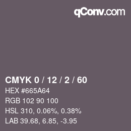 Color code: CMYK 0 / 12 / 2 / 60 | qconv.com