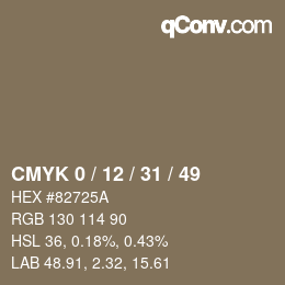 Color code: CMYK 0 / 12 / 31 / 49 | qconv.com